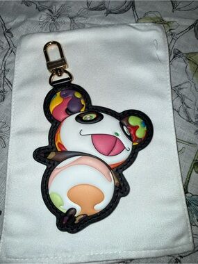 Louis Vuitton & Murakami Panda Bag Charm with Gold Hardware